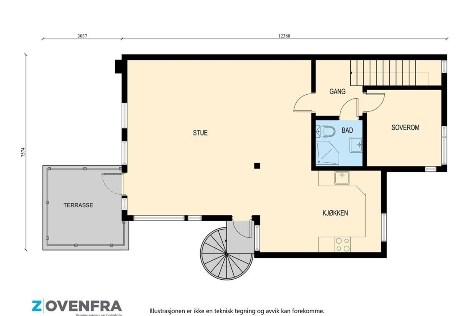 Plantegning 1. etasje. Galleribilde