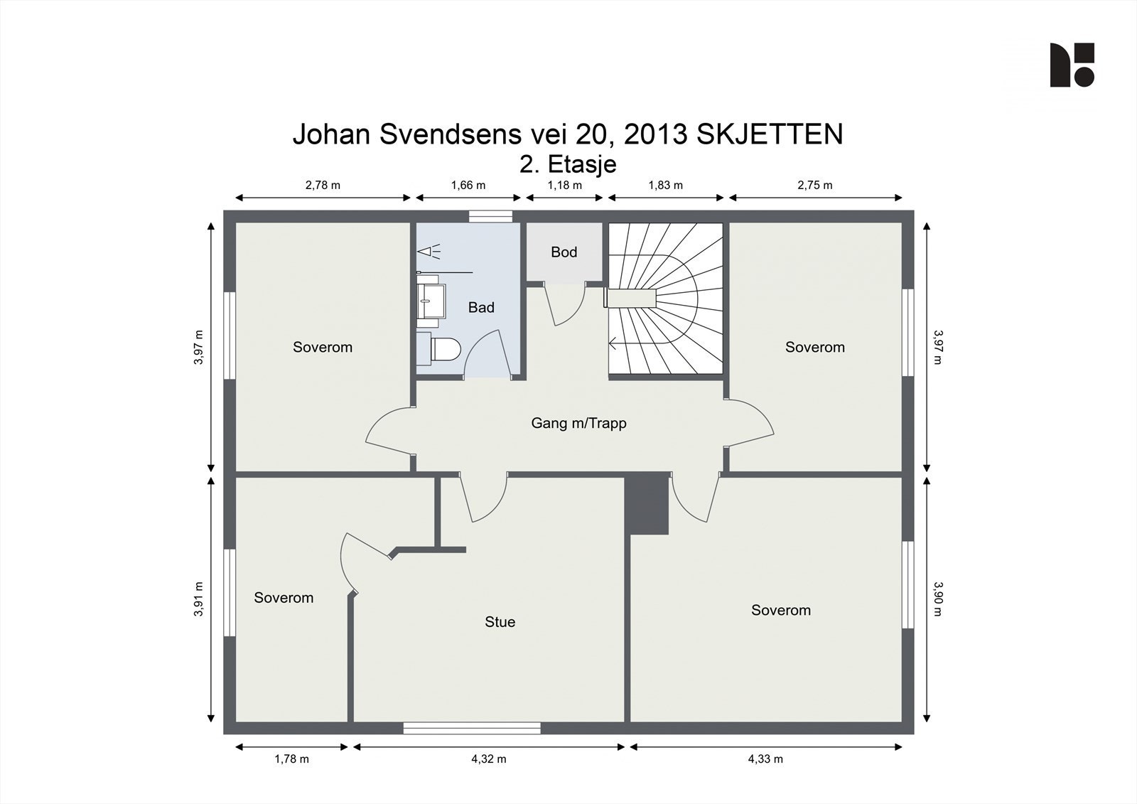 Plantegning - 2. etasje Galleribilde