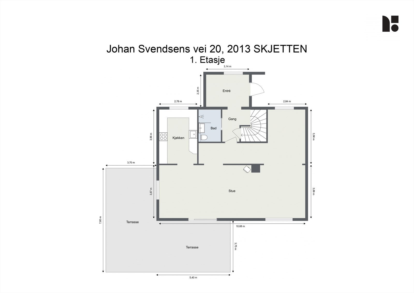 Plantegning - 1. etasje Galleribilde