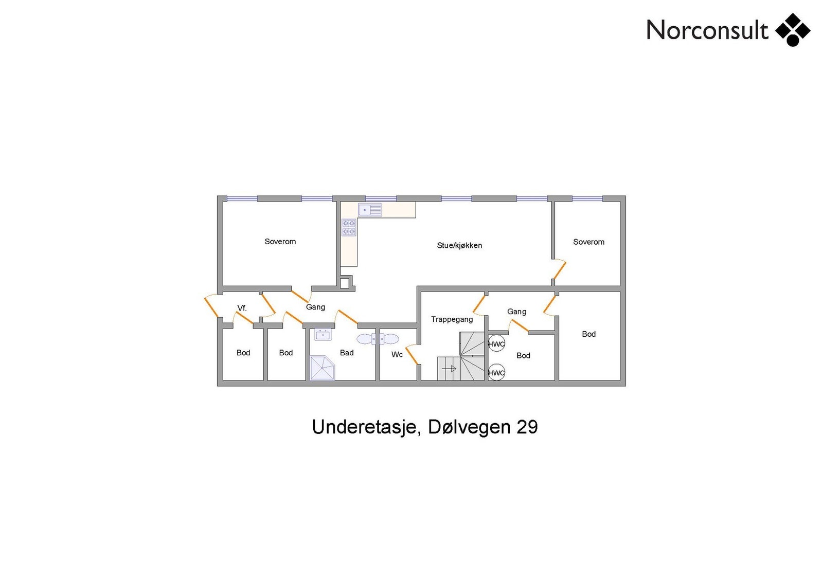 Planskisse - Underetasje Galleribilde