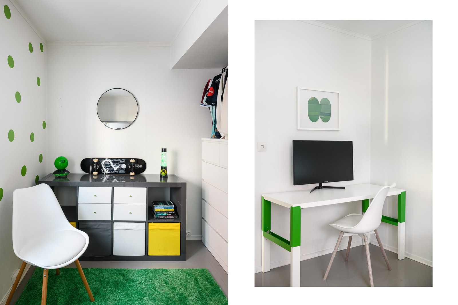 Begge rommene er like godt egnet som barnerom, gjesterom eller kontor, alt etter hvilket behov man har. Galleribilde