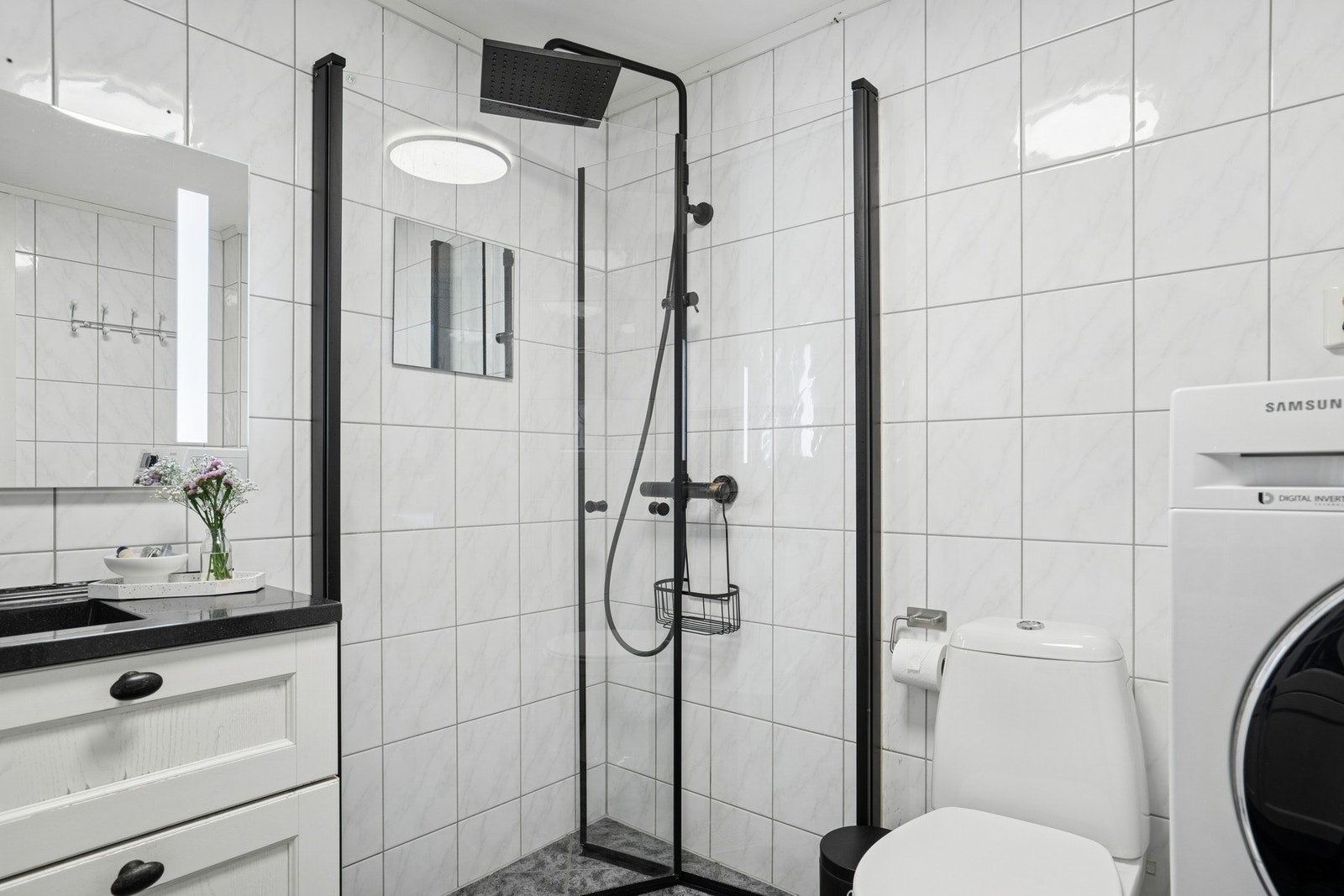 Balansert ventilasjon er etablert på badet. Galleribilde