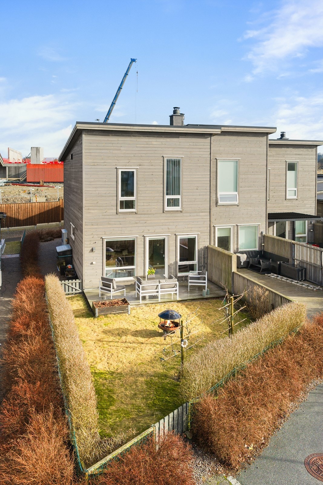 Uteområdet er pent opparbeidet Galleribilde