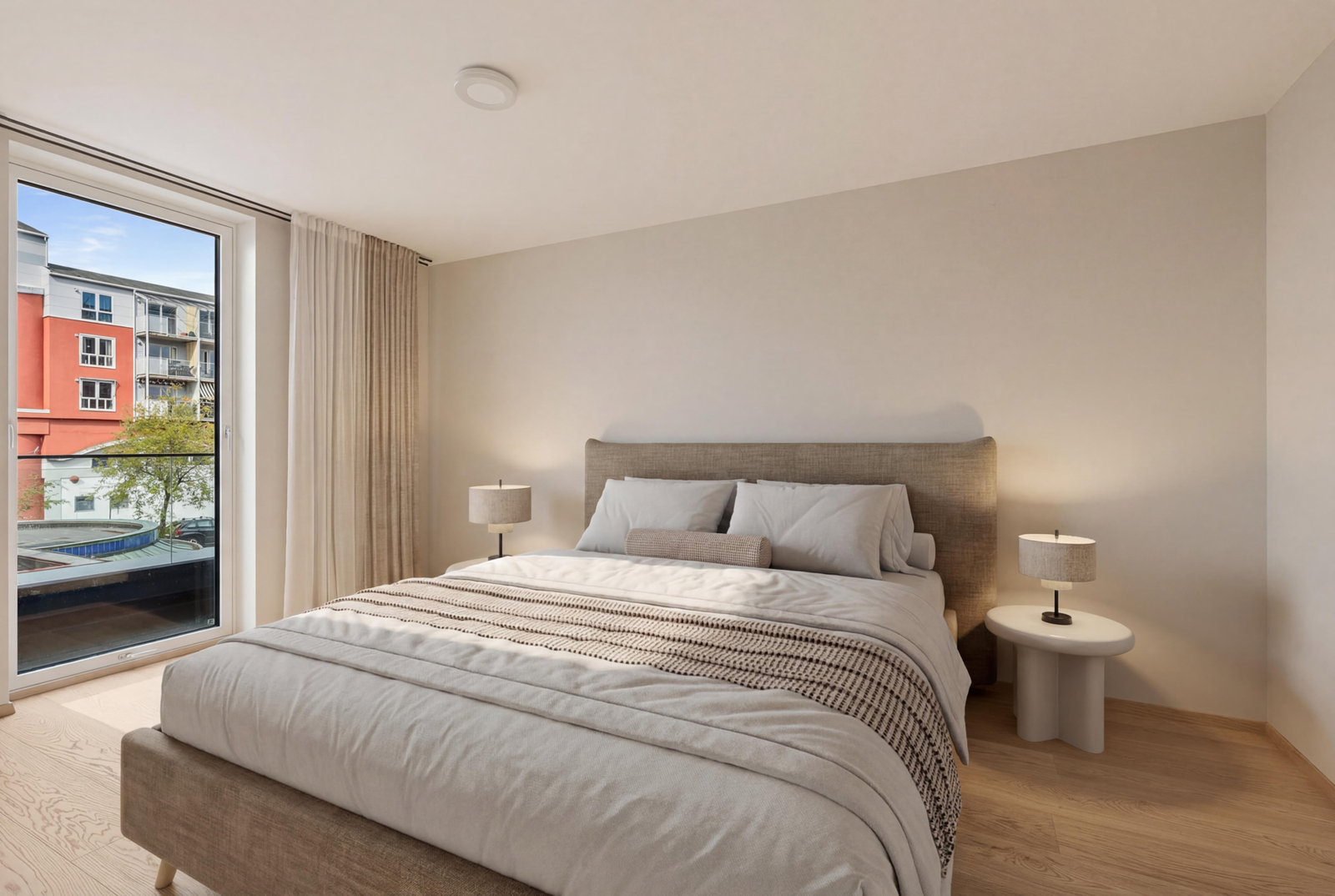 3D møblering for forslag for hovedsoverom Galleribilde