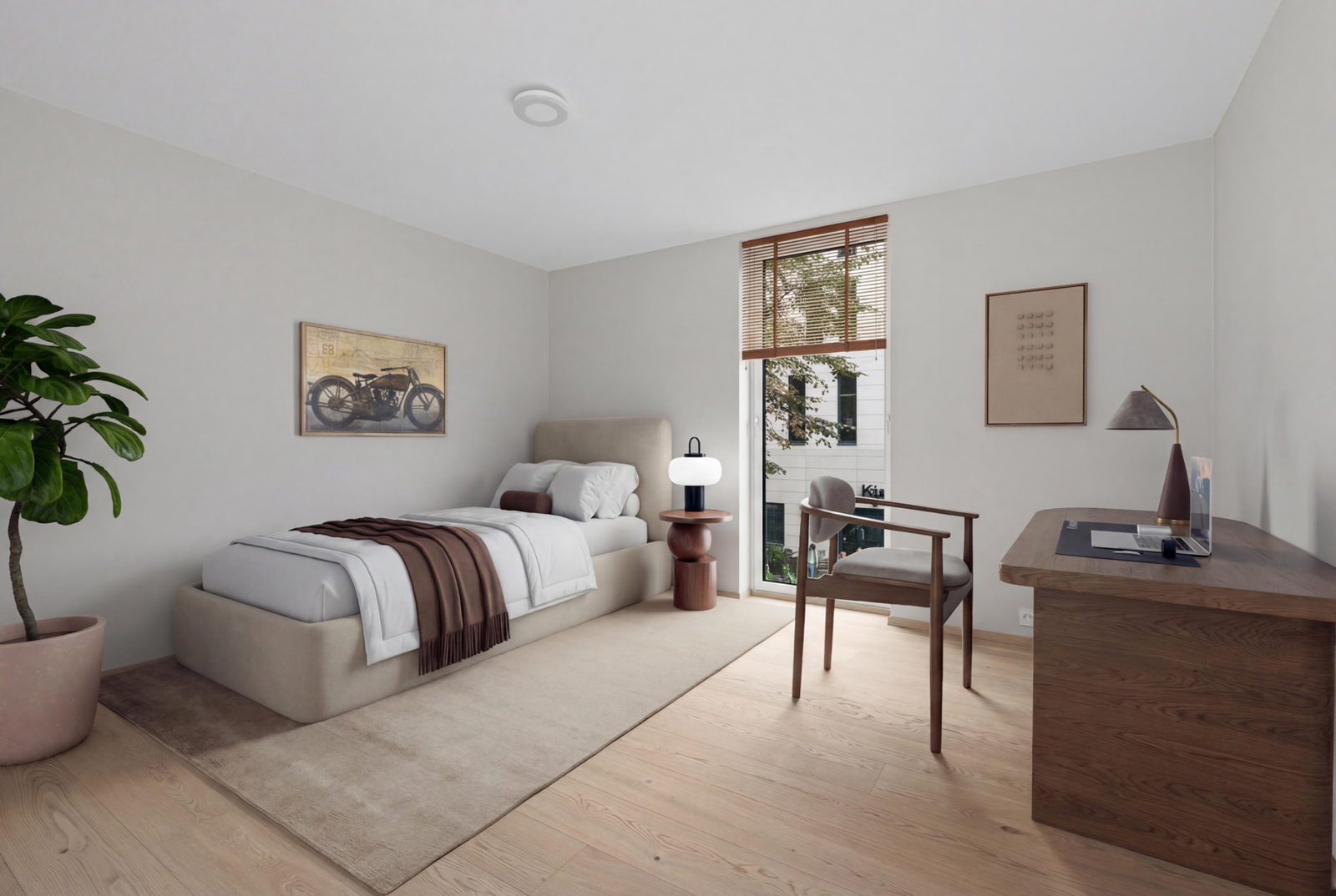 3D møblering til forslag for soverom 2 Galleribilde