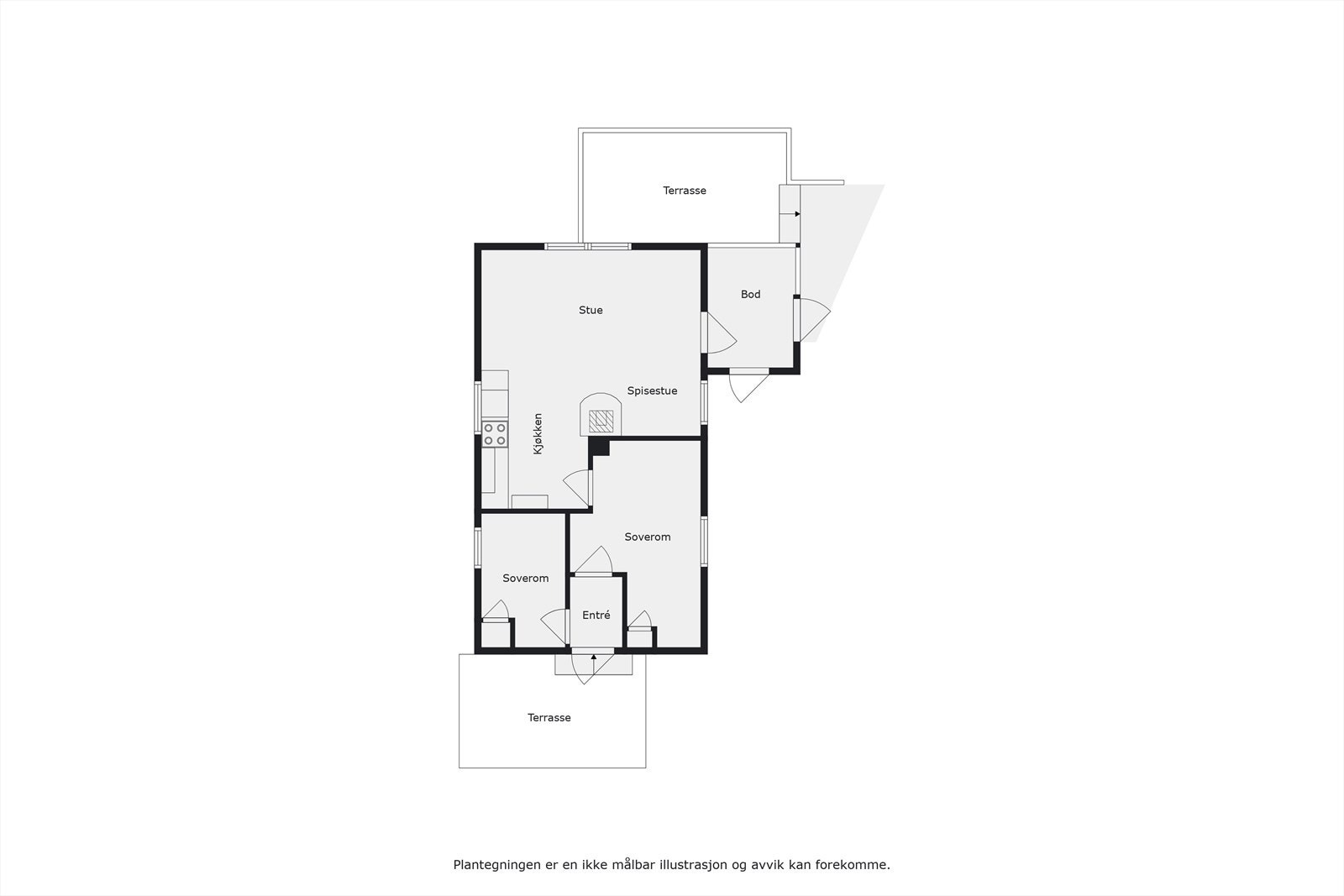 Plantegning fritidsbolig fra 1973 Galleribilde