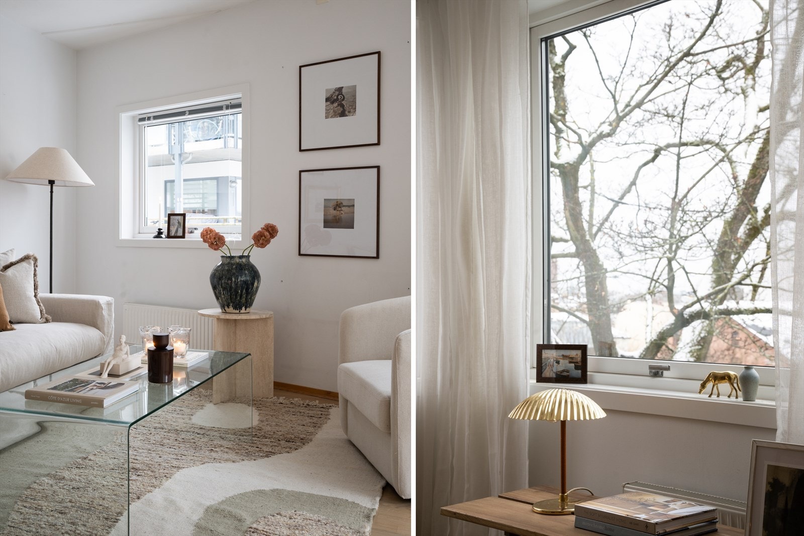 Hyggelig utsyn fra stuen - hvorav trærne blir grønne og frodige på sommerstid! Galleribilde