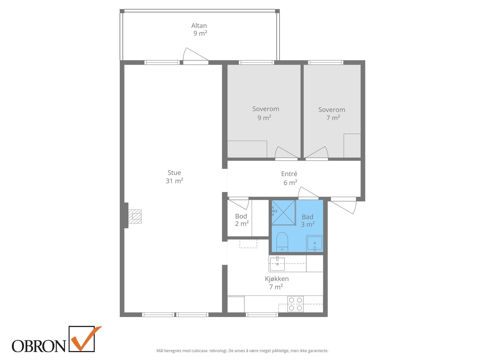 Planskisse 1. etasje. Galleribilde