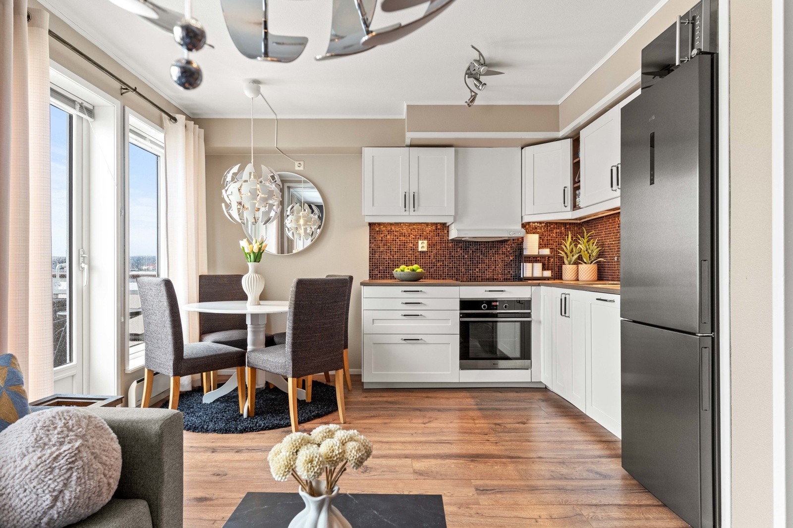 Kjøkkenet er fra IKEA og ble oppgradert i 2019. Galleribilde