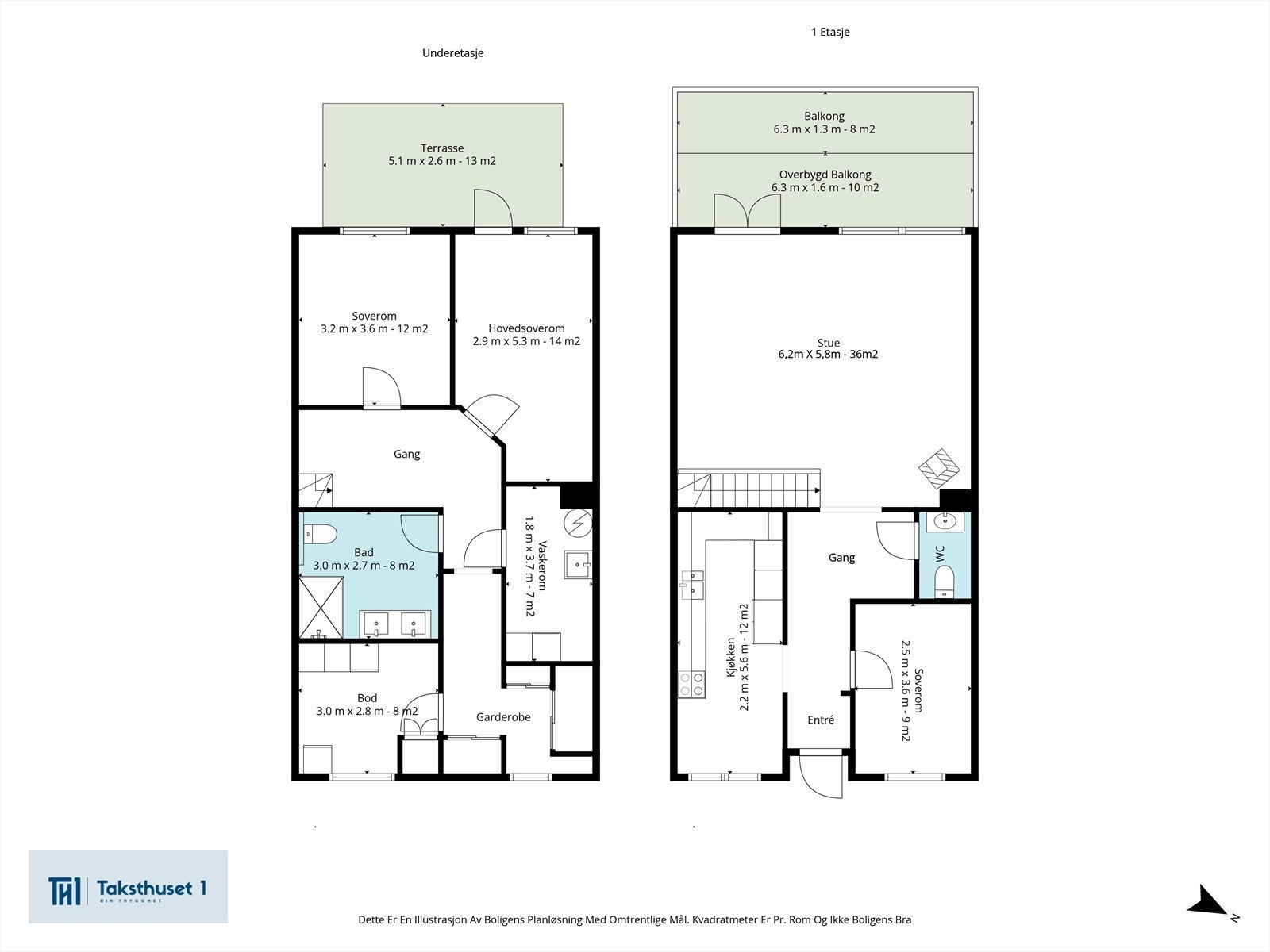 Plantegning - alle etasjer Galleribilde
