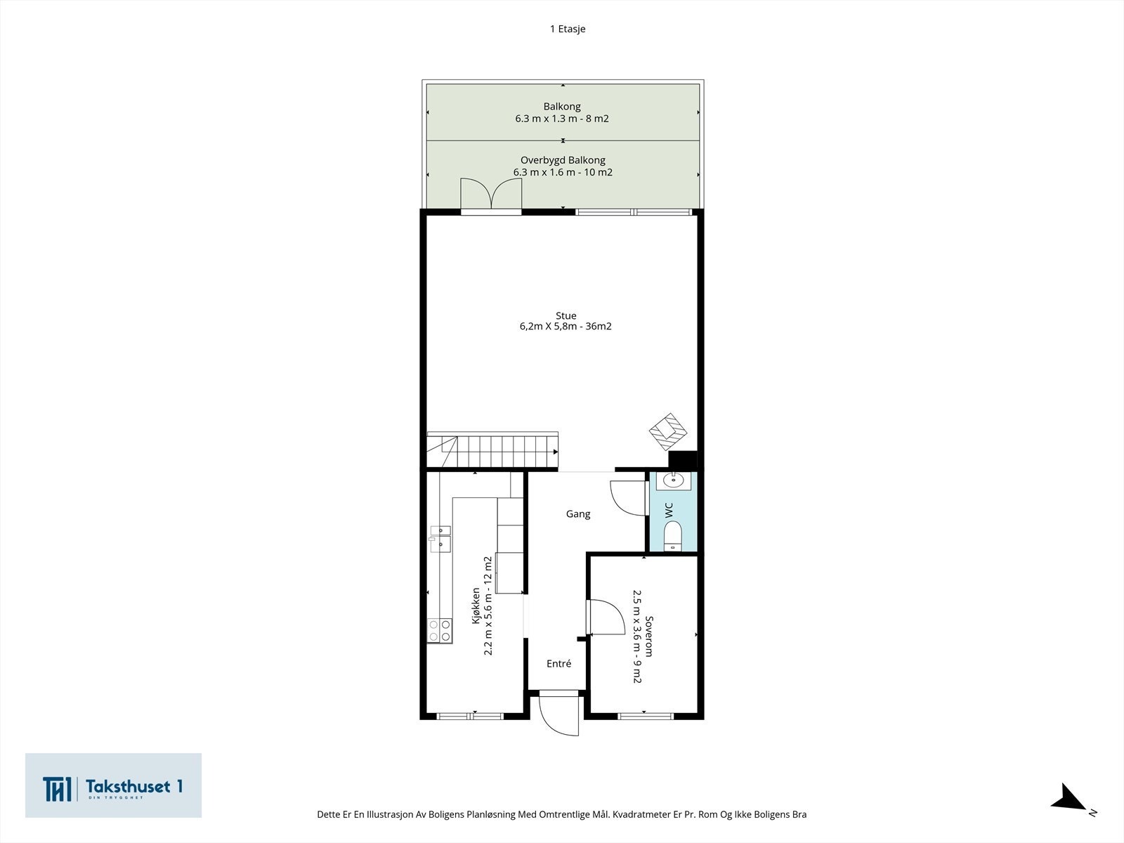 Plantegning - 1. etasje Galleribilde