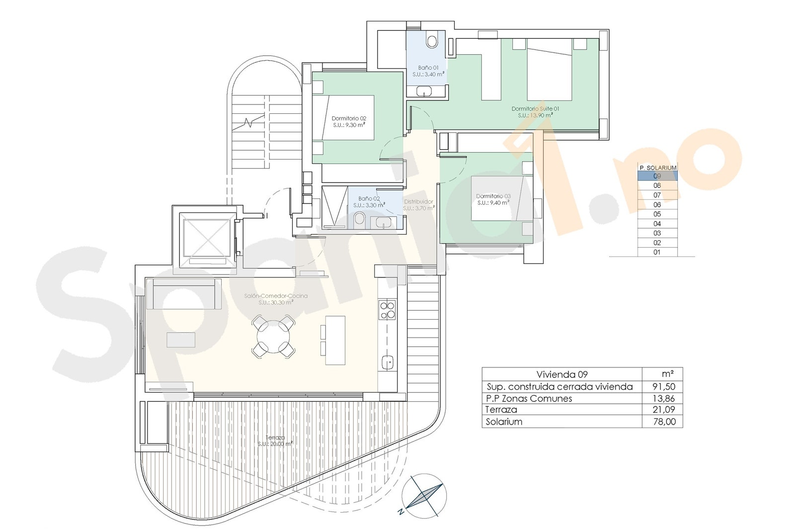 Plantegning penthouse leilighet Galleribilde