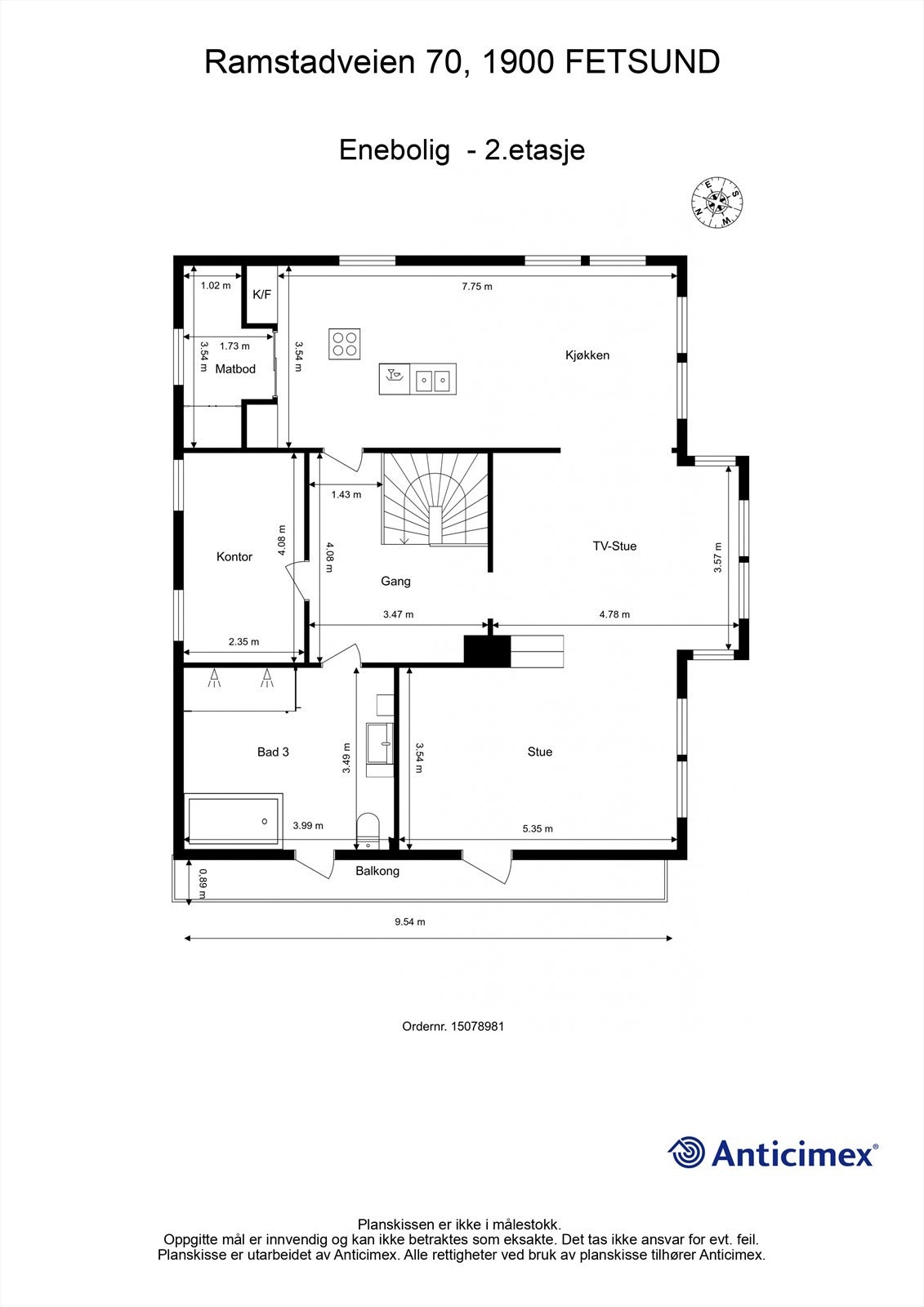 Plantegning - 2.etasje. Galleribilde