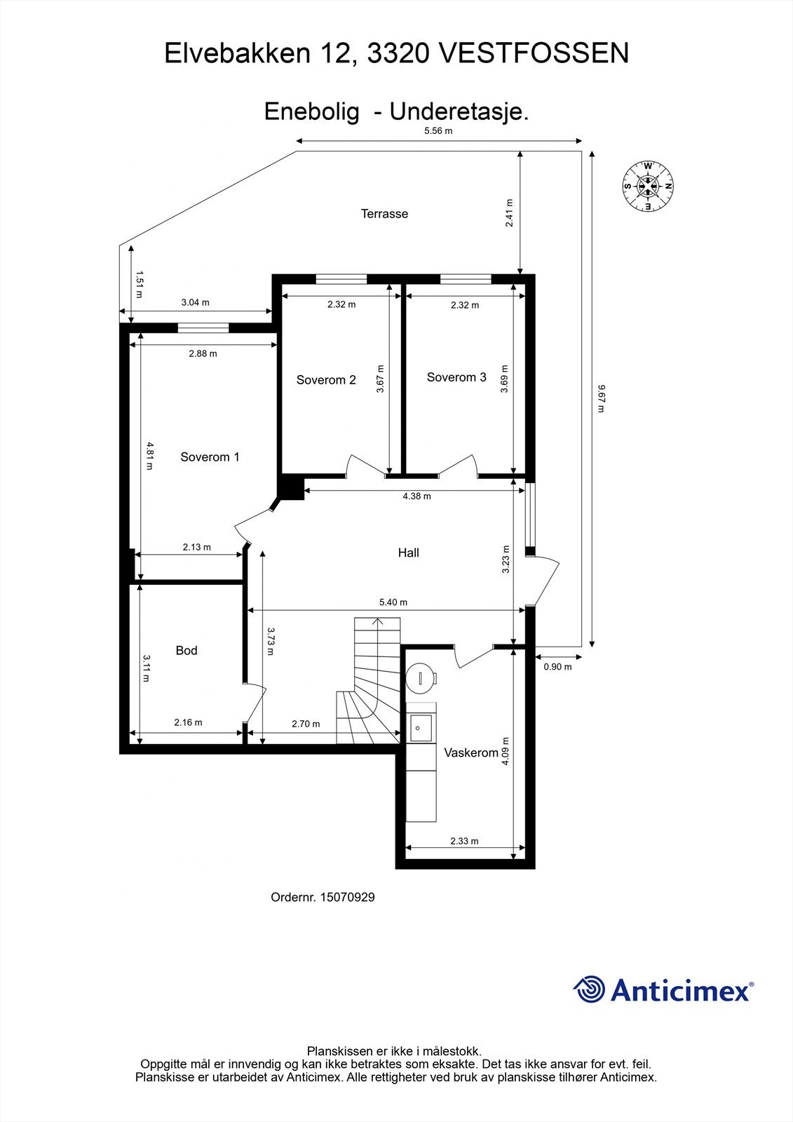 Plantegning underetasje Galleribilde