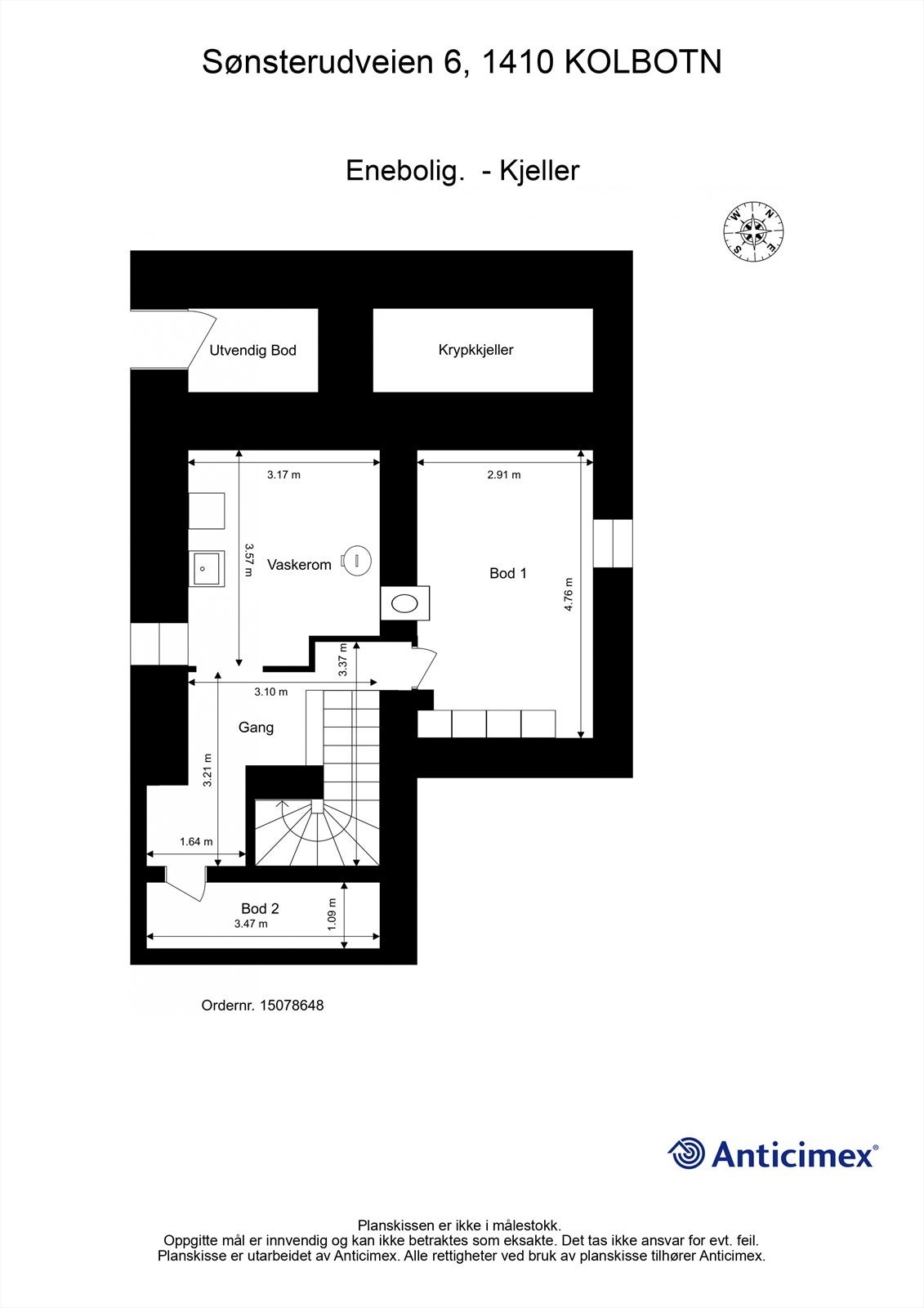 Plantegning kjeller Galleribilde