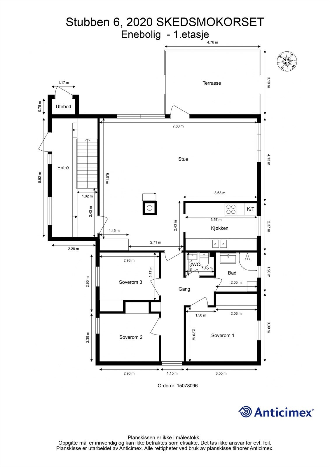 Plantegning 1.etg. Galleribilde