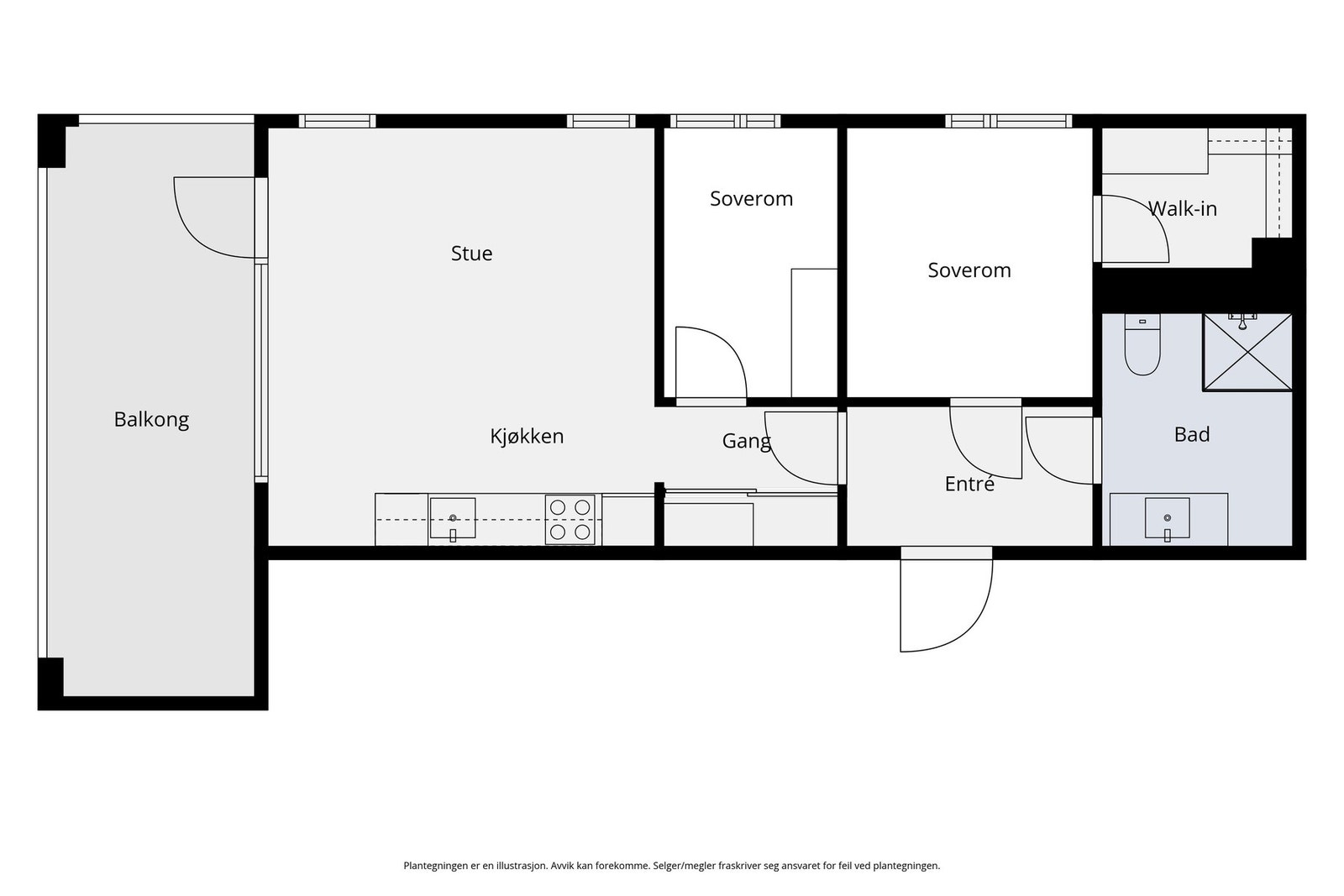 Leiligheten har en god planløsning Galleribilde