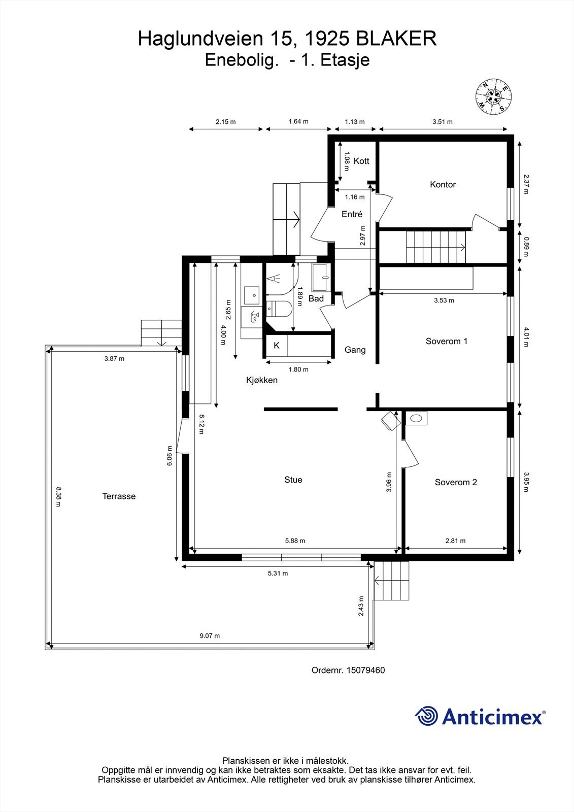 Plantegning 1. etasje. Galleribilde