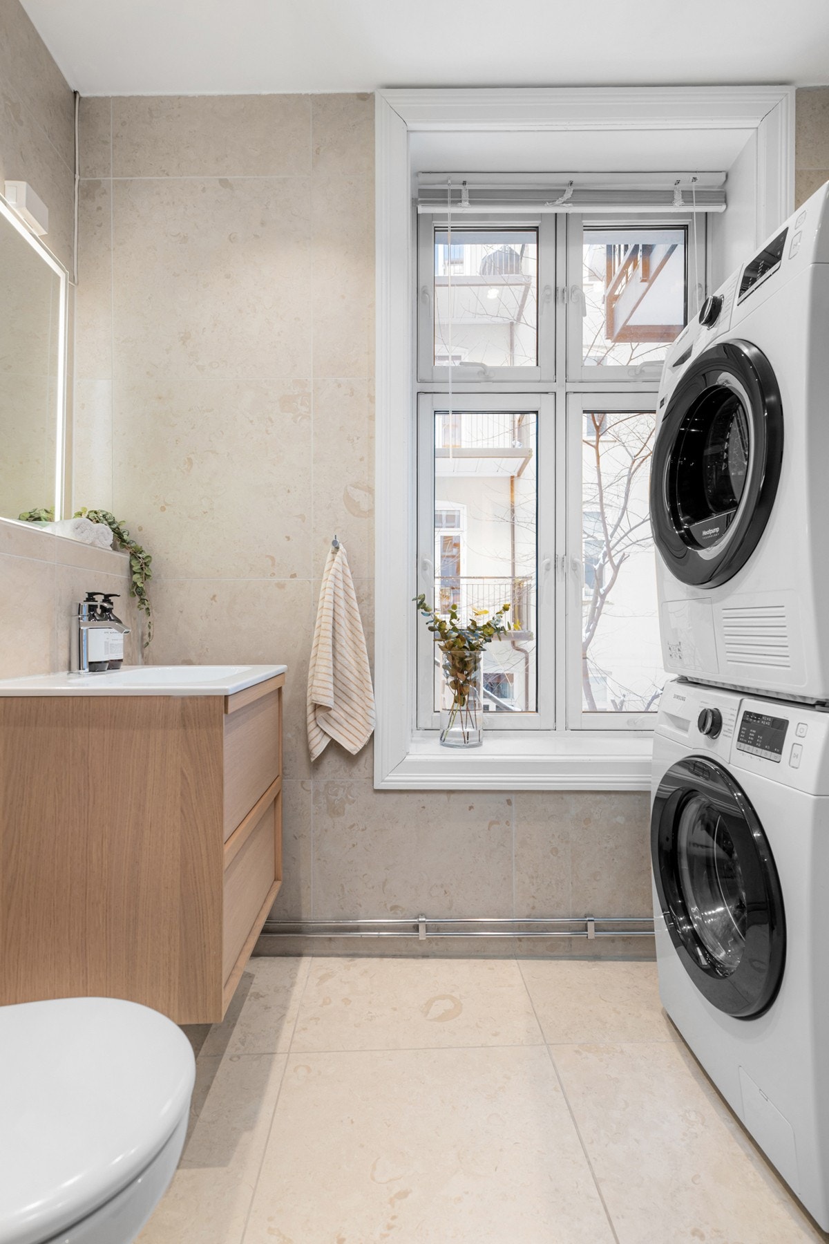 Det er også opplegg for vaskemaskin. Galleribilde