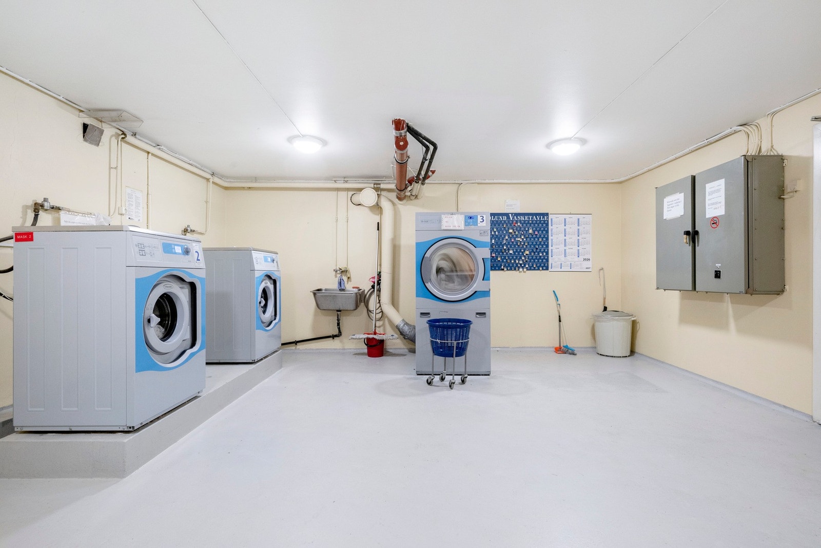 I tillegg til sykkelboden har sameiet også et felles vaskeri Galleribilde