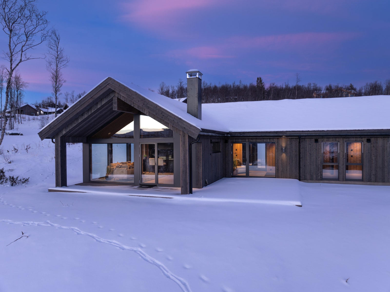 Sjemmedalhytte Vinkel 140. Foto fra tilsvarende hytte i området. Galleribilde