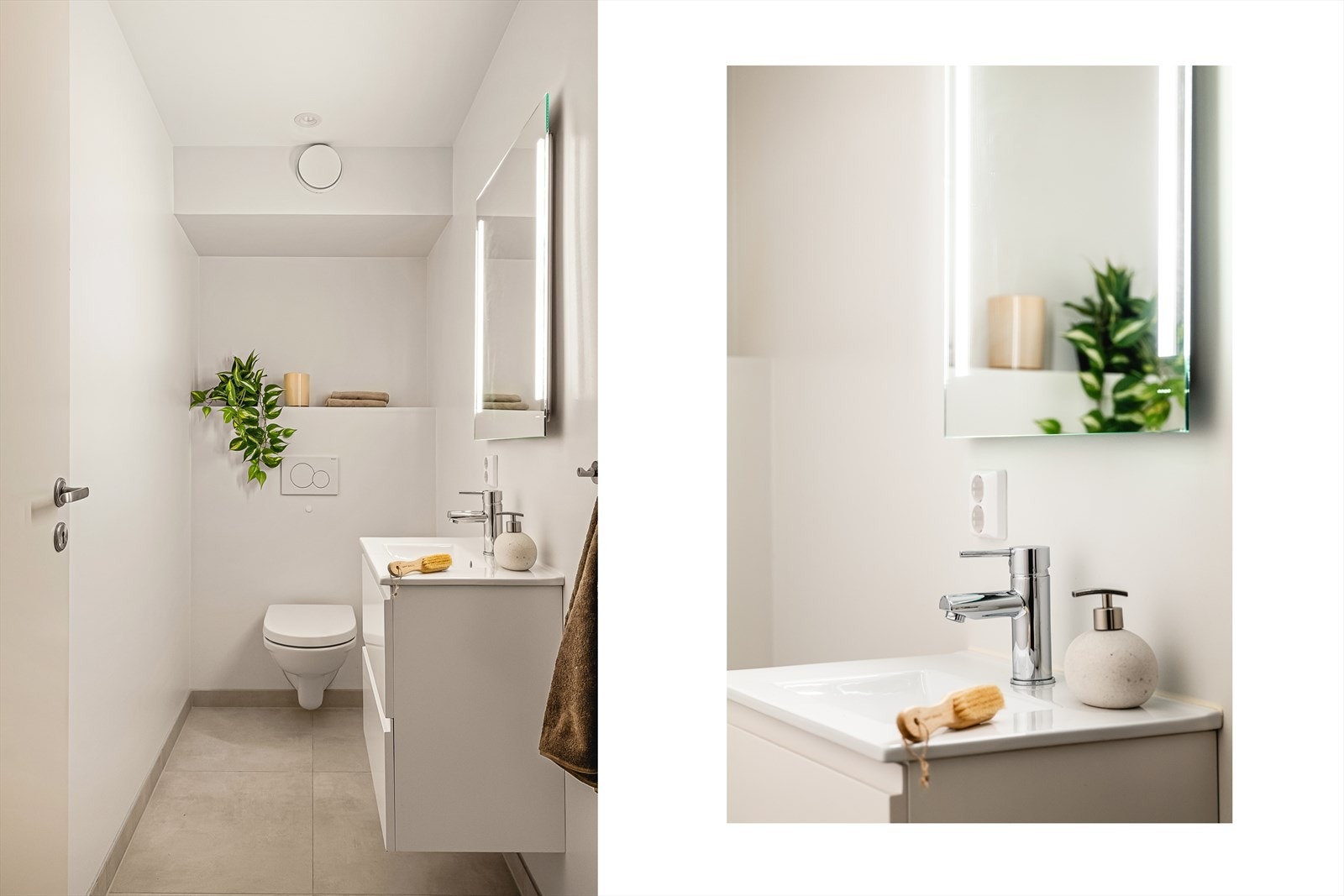 Leiligheten har eget, separat toalett - en praktisk og ettertraktet løsning som gir ekstra komfort i hverdagen og gjør boligen mer funksjonell for både familie og gjester. Galleribilde