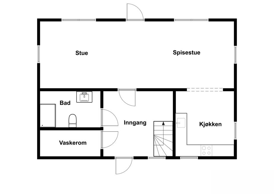 Plantegning 1. etasje. Galleribilde