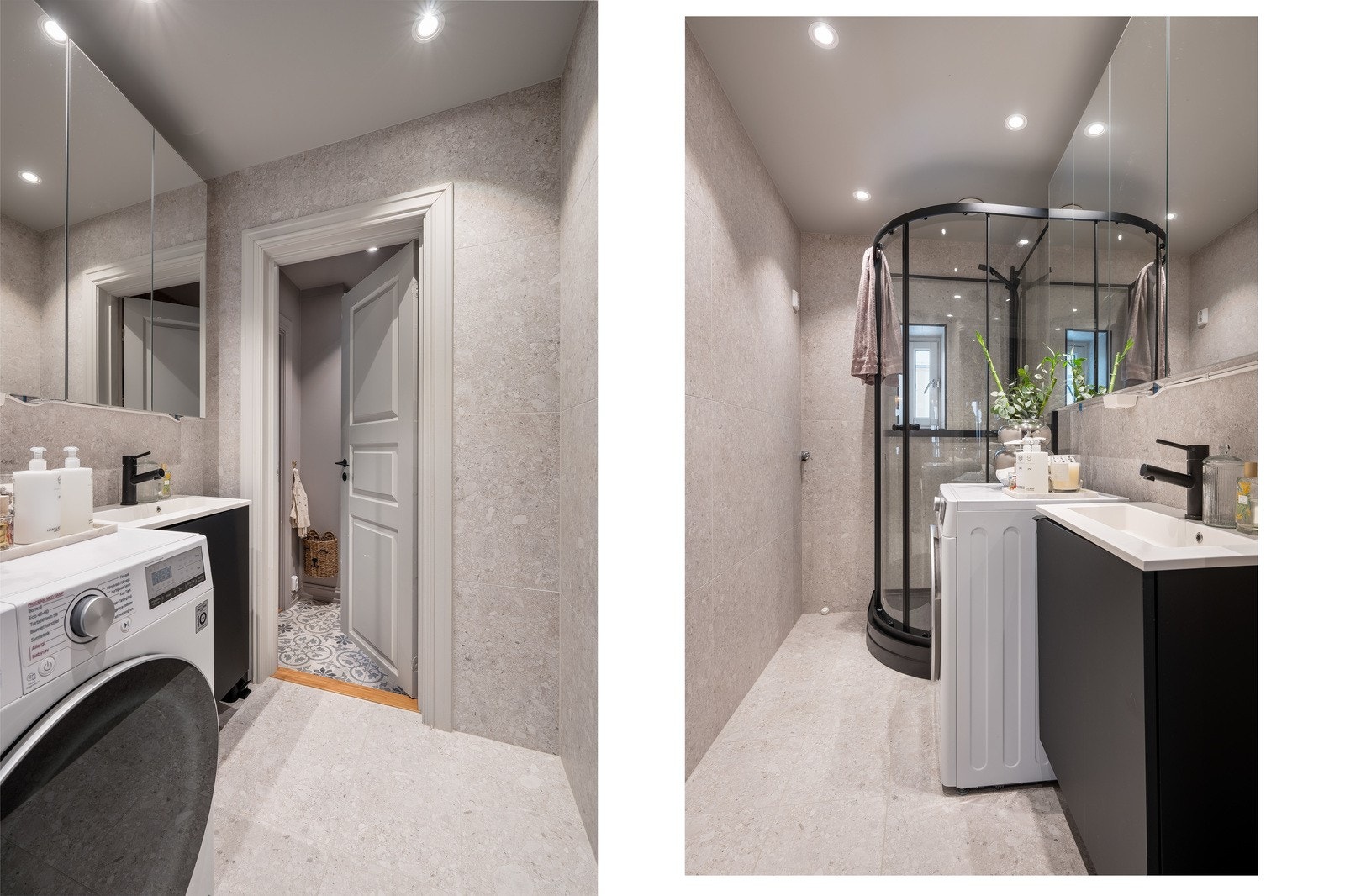 Badet ble overflateoppusset i 2021, samt nytt dusjkabinett nå i 2026. Galleribilde