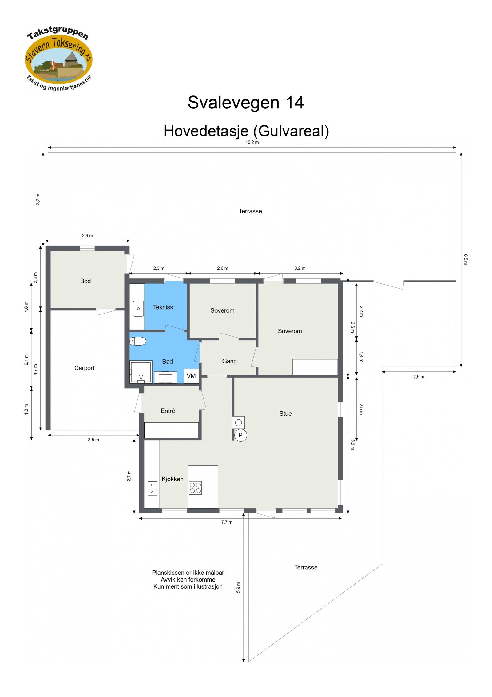 Svalevegen 14 - plantegning Galleribilde