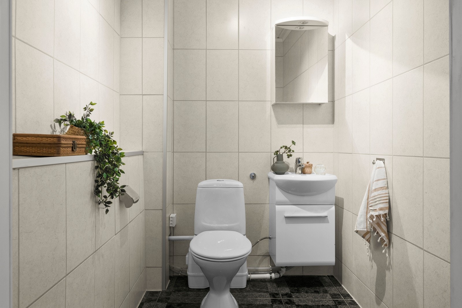 Separat og praktisk toalettrom i underetasjen. Galleribilde