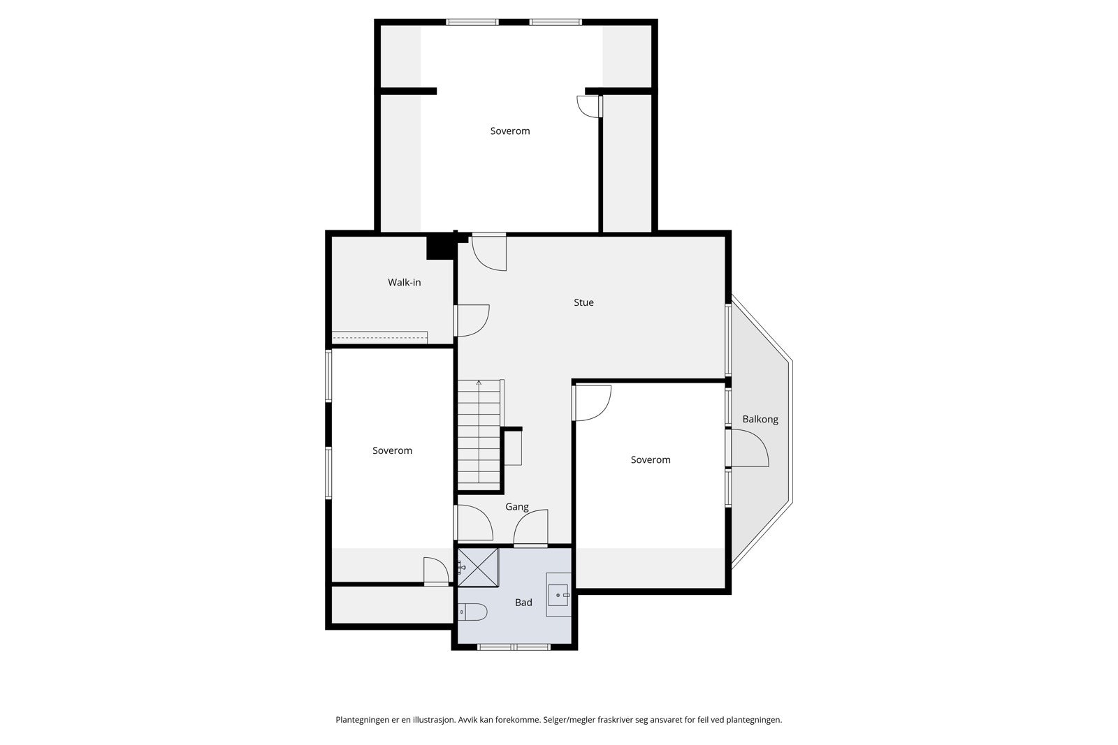 Plantegning andre etasje. Galleribilde
