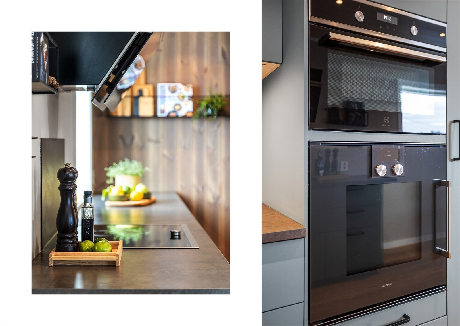 Det er montert både stekeovn og kombiovn. Galleribilde