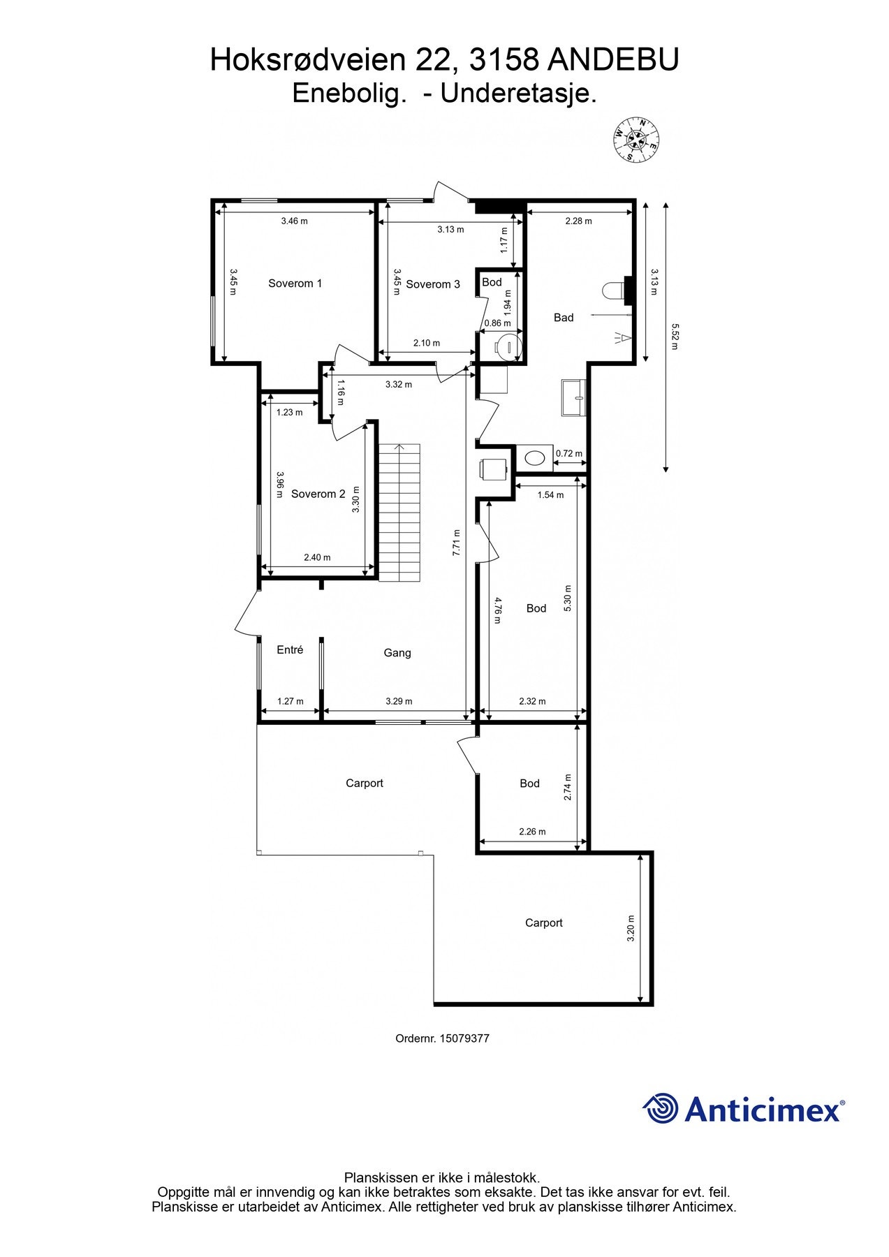 Planløsning underetasje Galleribilde