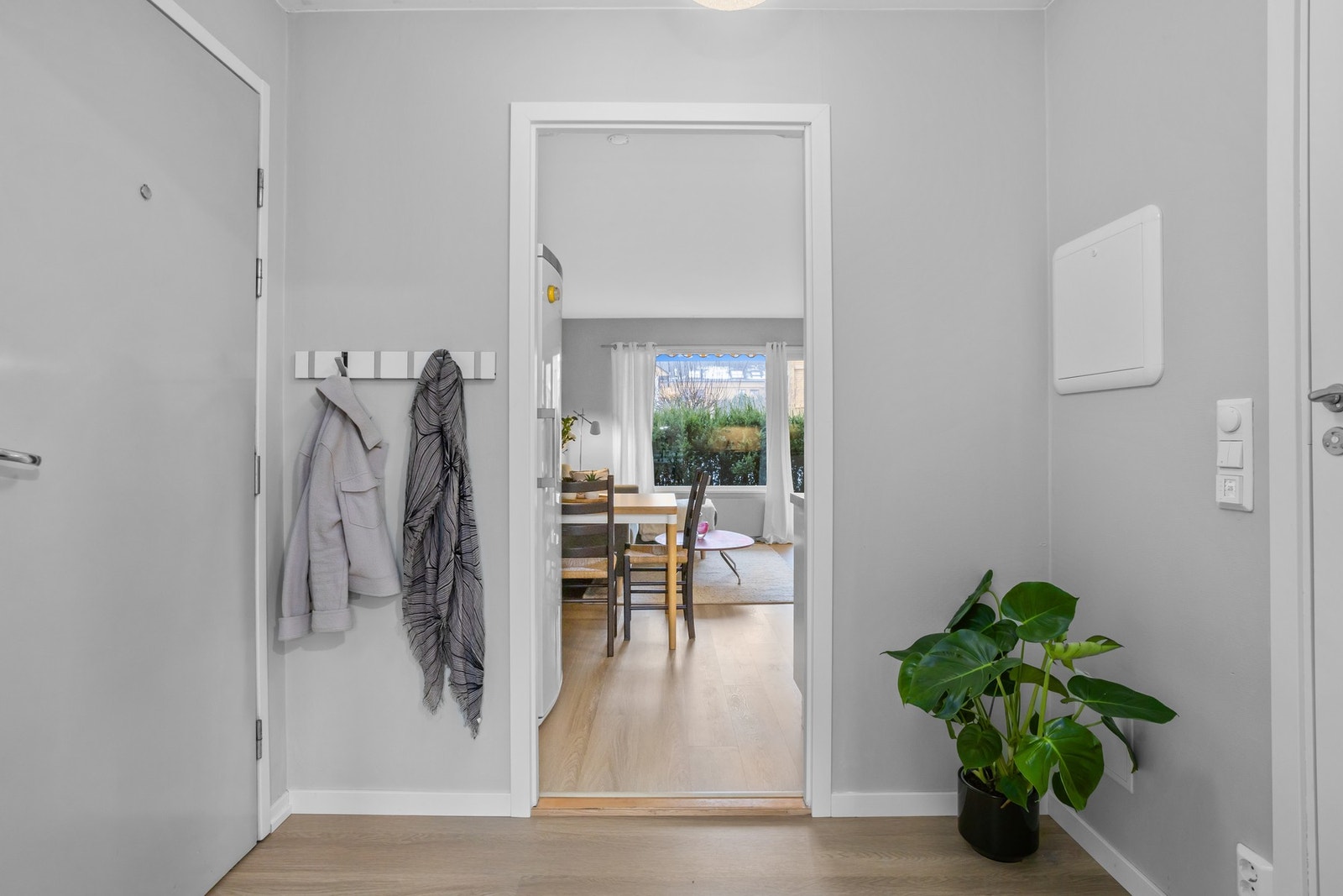 Gang med inngang til stue og kjøkken. Galleribilde