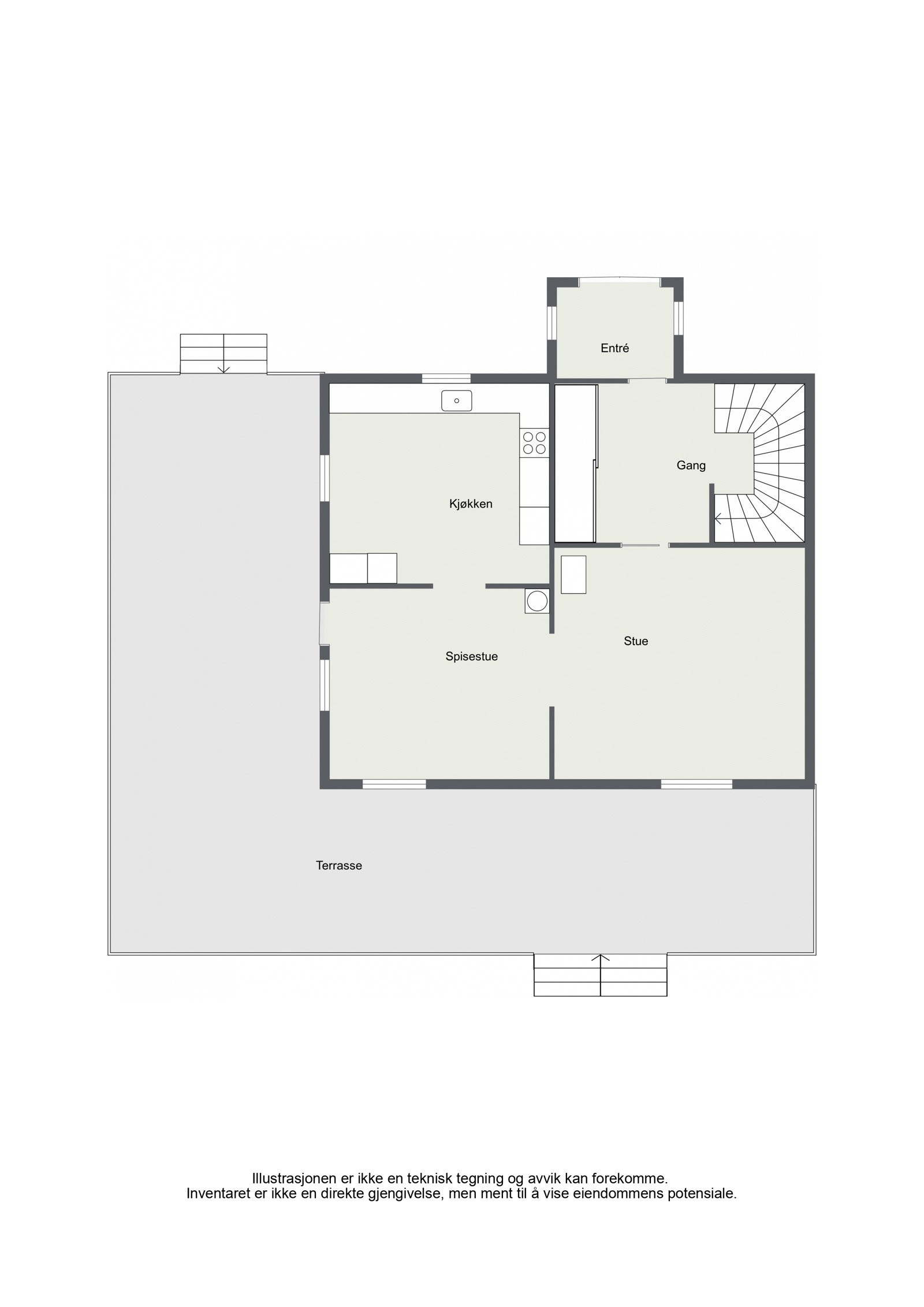 Plantegning 1. etg. Galleribilde