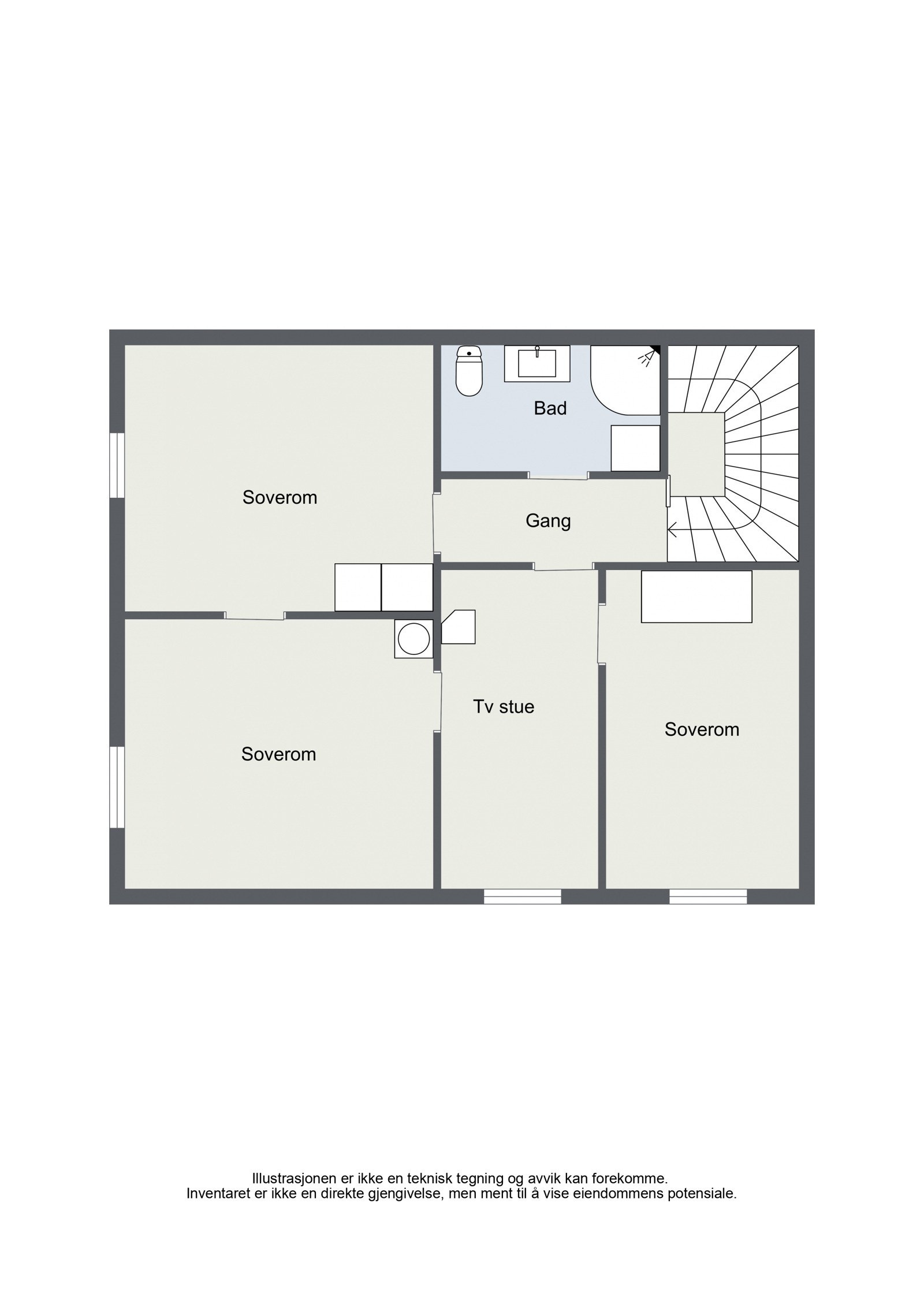 Alternativ 2 plantegning 2. etg (Ment som forslag til rominndeling) Galleribilde