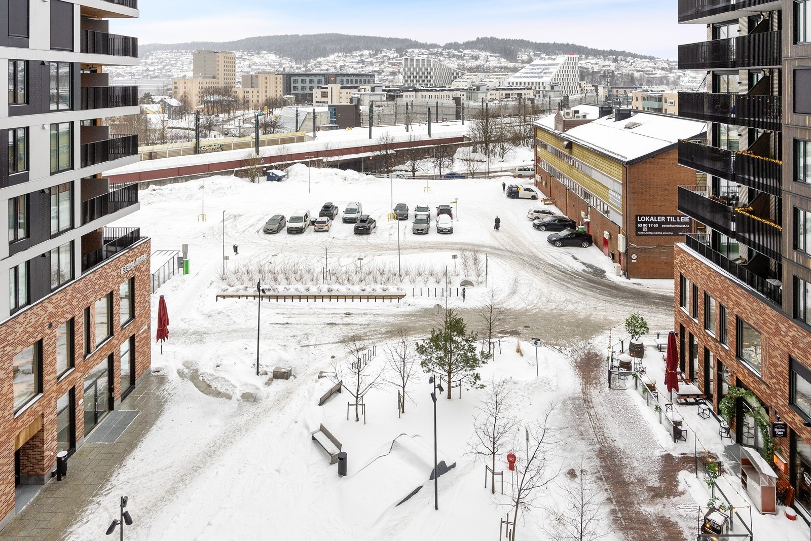 Utsikt fra balkong. Galleribilde