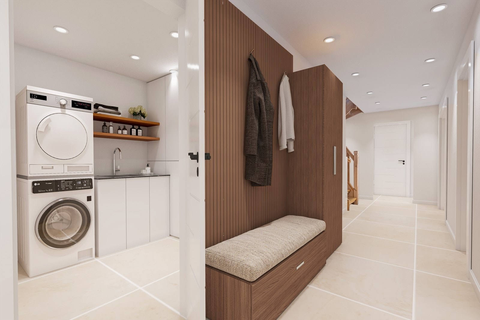 Digital renovering entré/hall og vaskerom Galleribilde