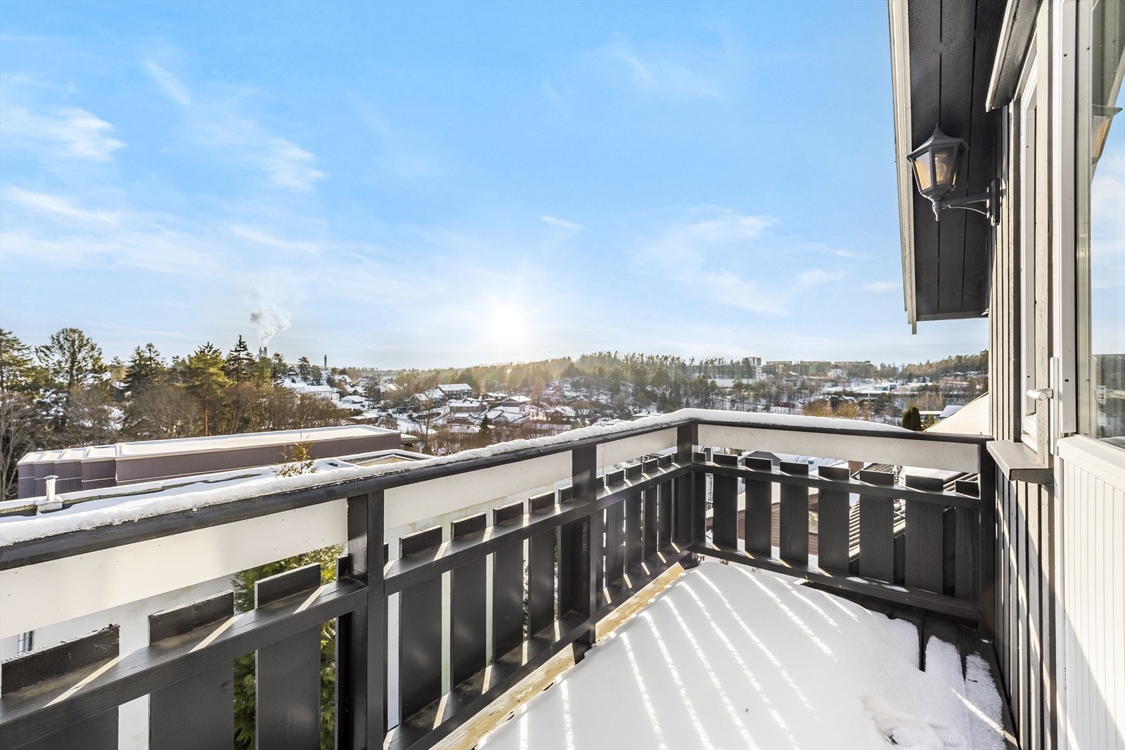 Flott utsikt fra balkongen Galleribilde