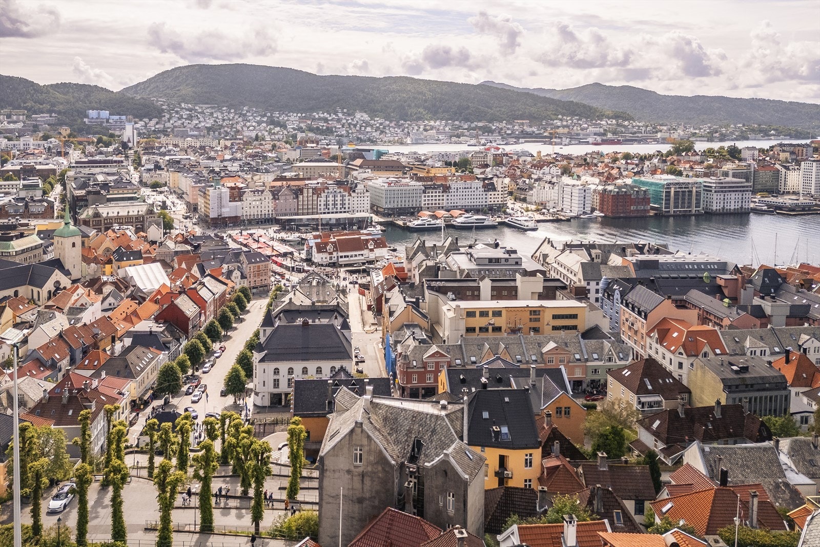 Områdebilde, med Langeveien 1 i midten Galleribilde