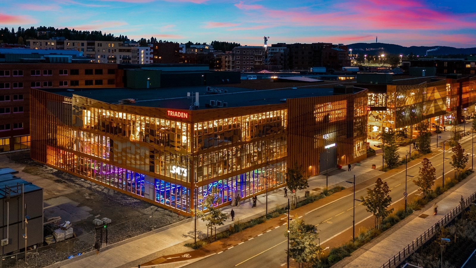 Kveldsbilde Triaden Storsenter Galleribilde