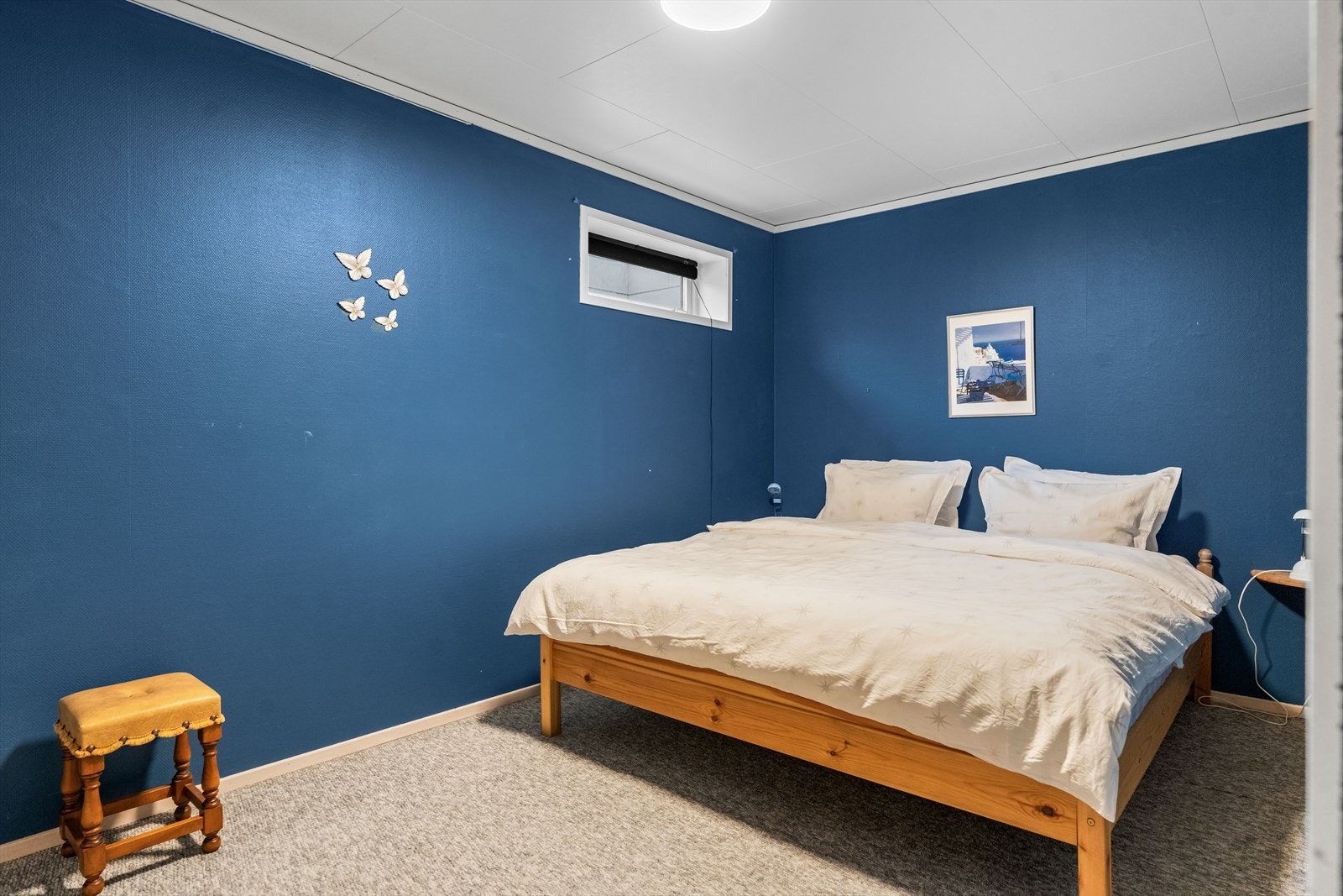 Det ene rommet er blitt innredet som soverom. Galleribilde