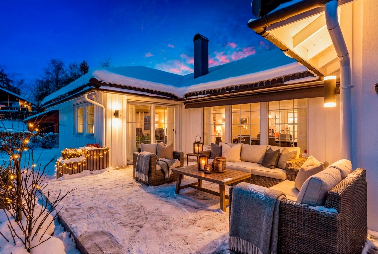 Velkommen til Vallerudåsen 105, presentert av Daniel Andersson i Nordvik Bolig! Foto: Stefan Borup. Bildet er digitalt møblert. Avvik kan forekomme. Galleribilde