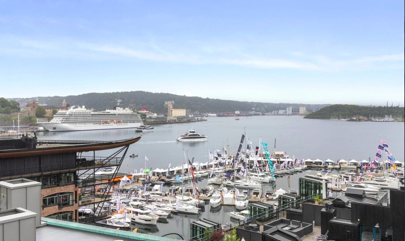 Utsikt fra takterrasse Galleribilde