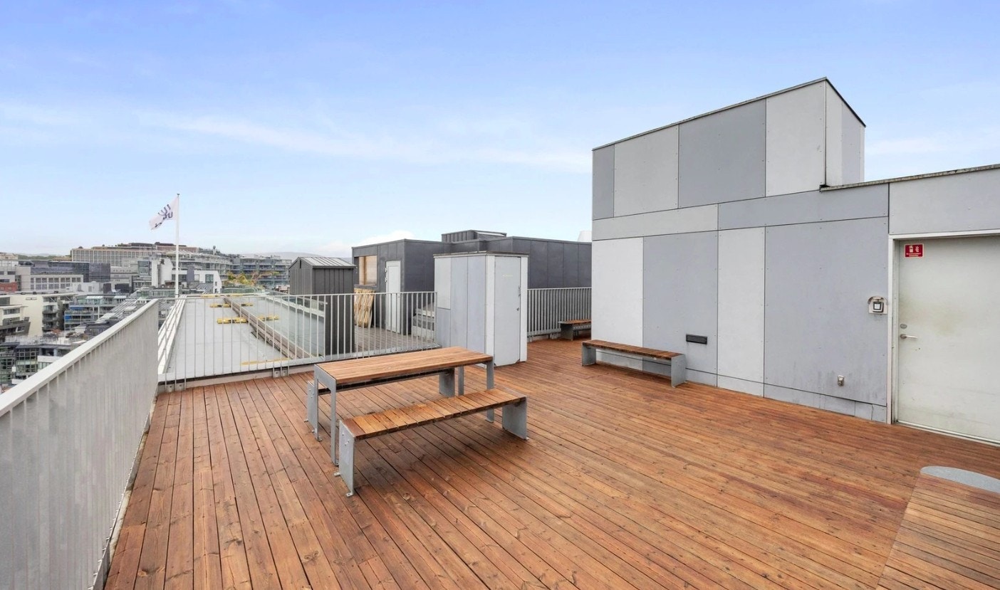 Felles takterrasse i bygget Galleribilde