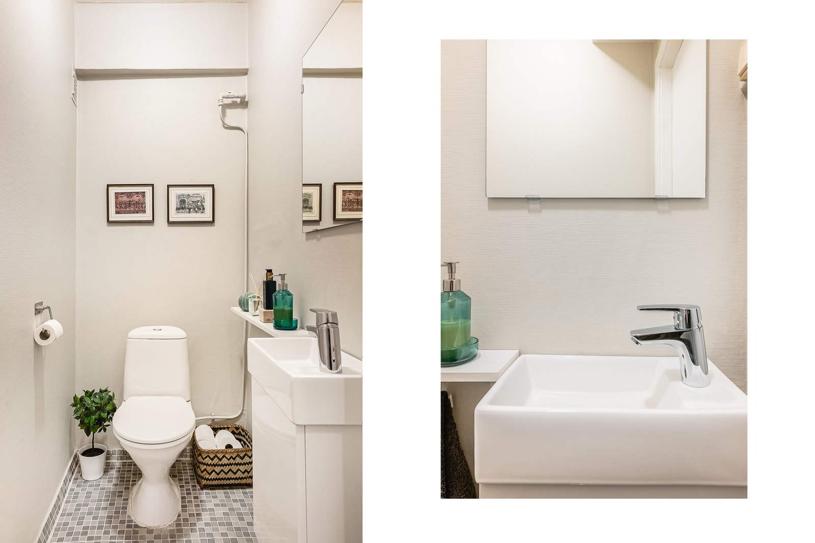 I leiligheten har man også et praktisk toalettrom Galleribilde