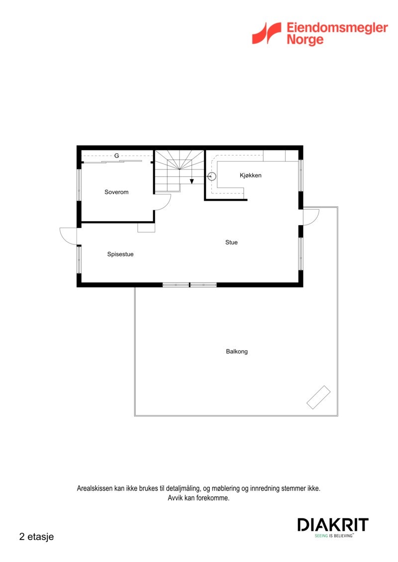 Plantegning 2. etasje 2D Galleribilde