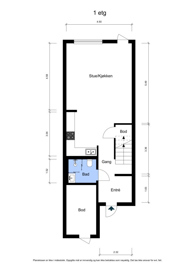 Plantegning 1. etasje. Galleribilde