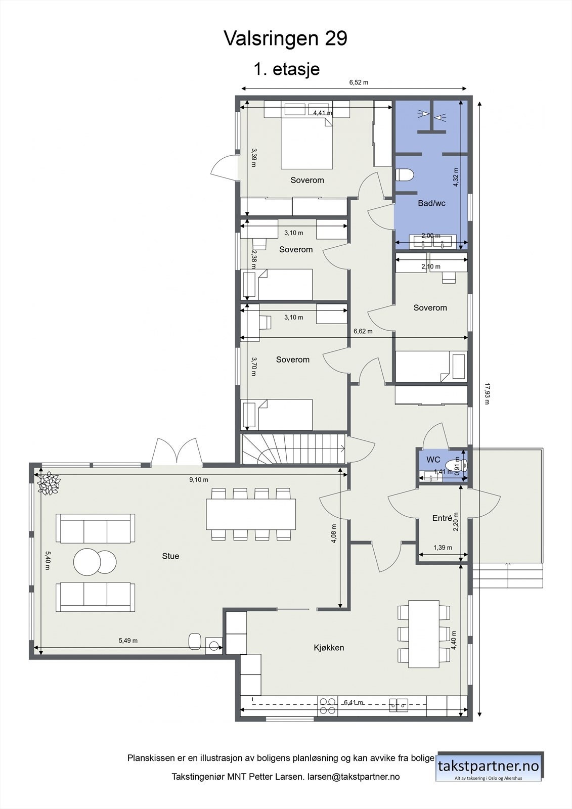 Planskisse 1. etasje. Galleribilde