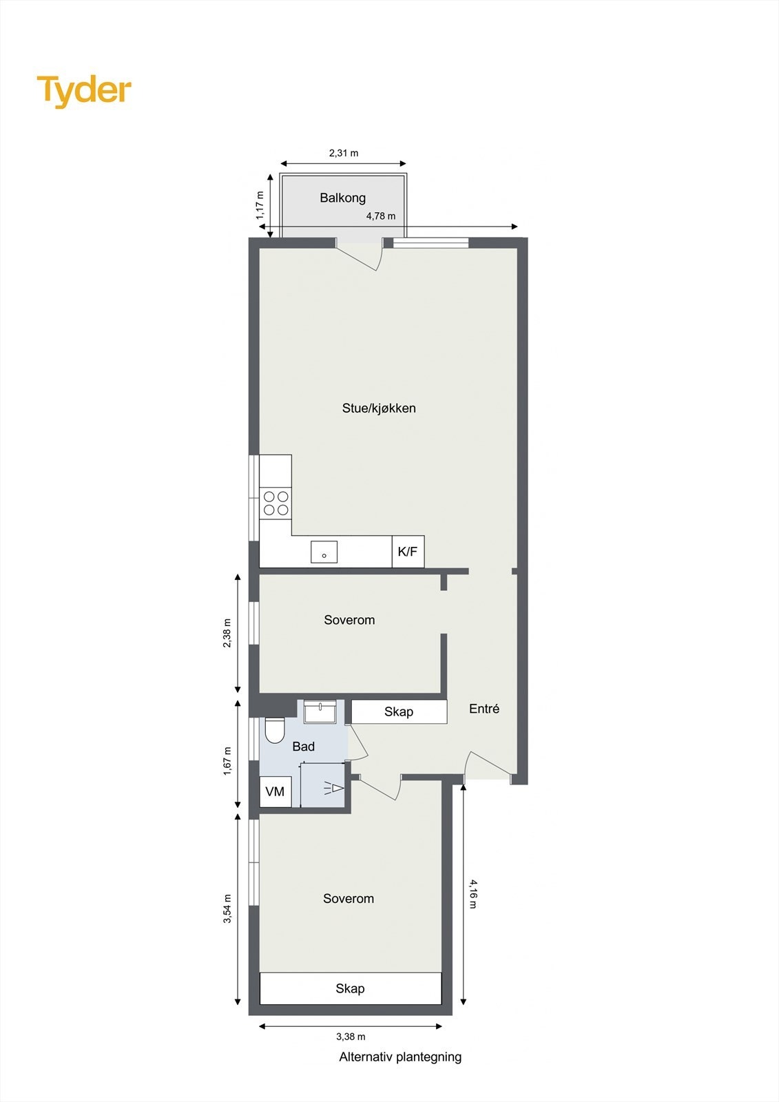 Alternativ plantegning Galleribilde